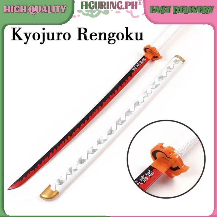 Sale Demon Slayer Nichirin To 104cm Wooden Sword Cosplay Sword Rengoku