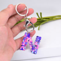 【2023】New Fashion Letter Pendant Acrylic Keychain Women Creative Cute A-Z Letters Initial Resin Handbag Car Pendant Keychain Gifts