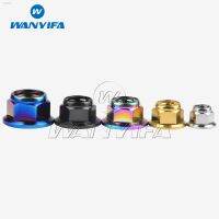 ™◐ Wanyifa Titanium Ti Nut M6 M8 M10 M12 Pitch1.25 Flange Lock Nuts for Cycling Modification