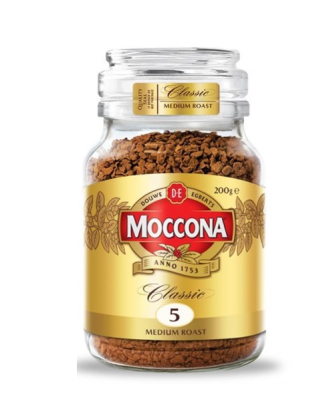 (New)Moccona Classic Medium Roast 5 Coffee มอคโคน่า กาแฟสำเร็จรูปชนิดฟรีซดราย ขนาด 200g