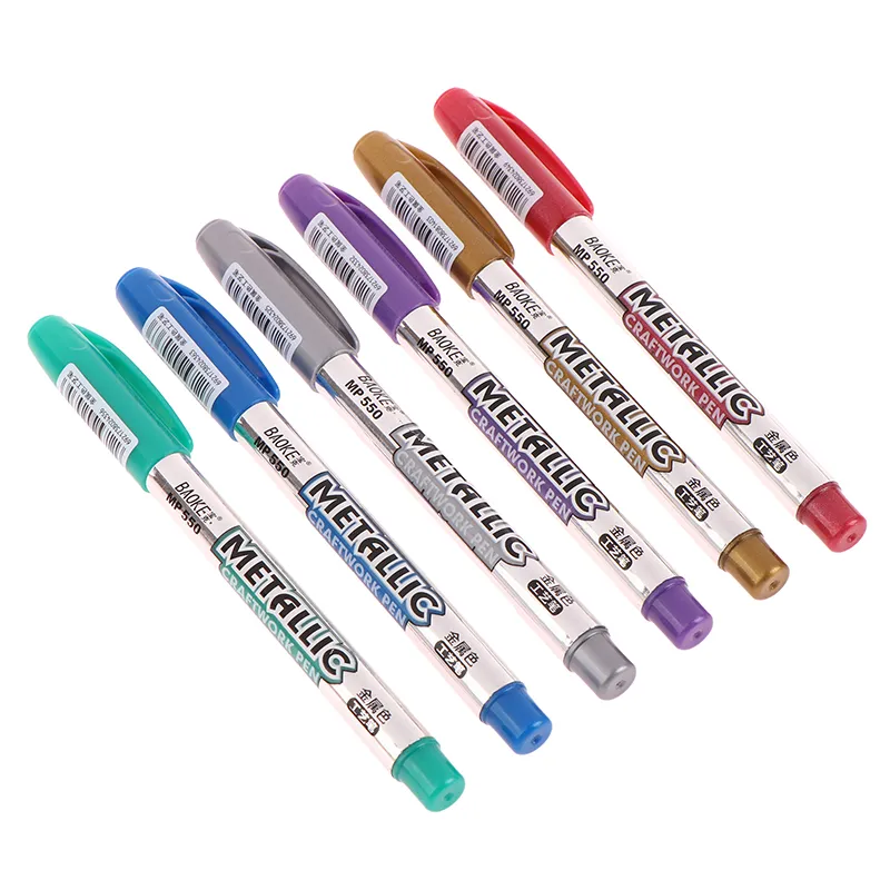 DIY Metallic Waterproof Permanent Paint Marker Pens Gold And Silver For  Drawing Students Supplies Marker Craftwork Pen