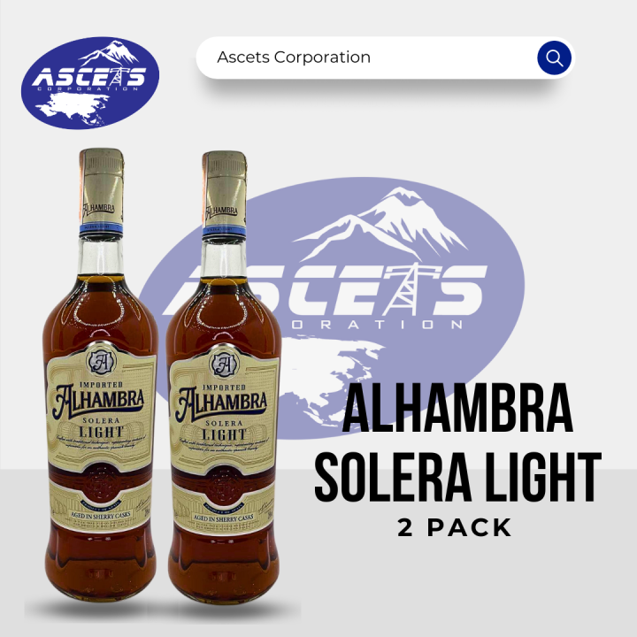 Alhambra Solera Light Brandy 2 Pack (1L per Bottle) Lazada PH