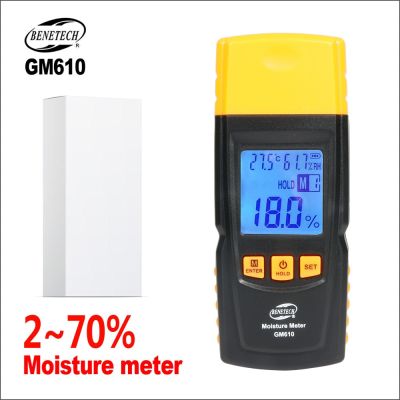 BENETECH Wood Moisture Meter จอแสดงผล LCD แบบดิจิตอล Inductive Humidity Measuring Device Tester Hygrometer GM610 Tools Hygrometer