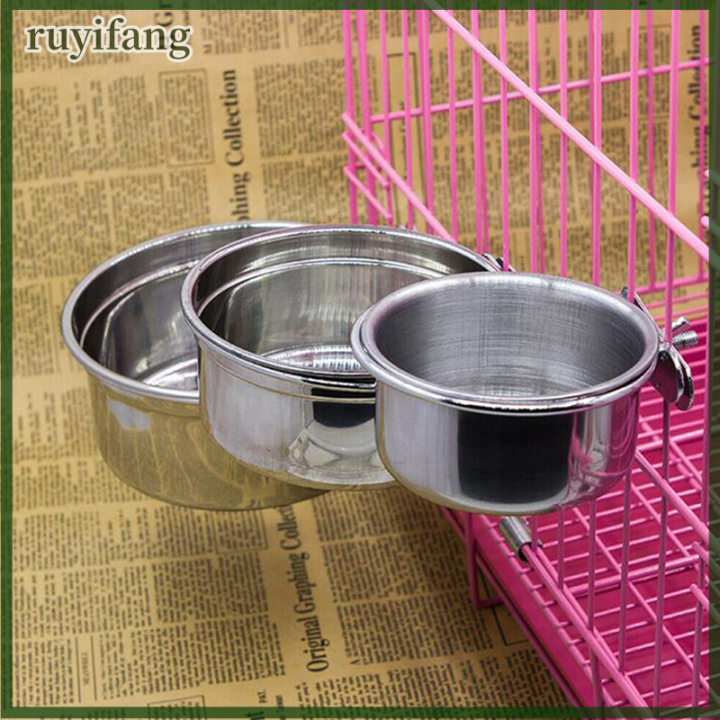 ruyifang-pet-hanging-bowl-สแตนเลสสุนัขและแมวให้อาหารอาหารนกชามกรง