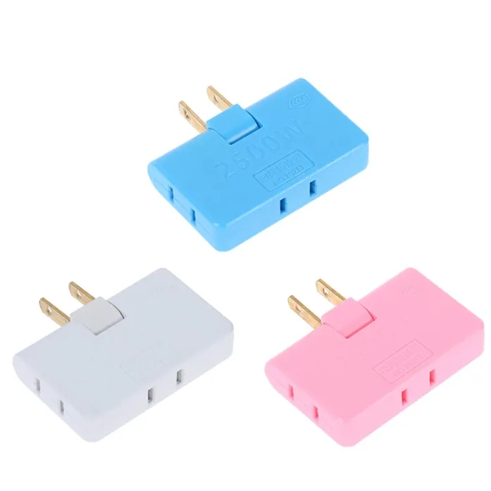 Plug Wireless Wall Socket Adapter Swivel Head Charger 3 in 1 Power