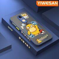 YIWESAN เคสสำหรับ Xiaomi Redmi Note 3 Note 3 Pro Note 2เคสการ์ตูน Pokemon Psyduck มีน้ำค้างแข็งโปร่งใสแบบแข็งลายขอบสี่เหลี่ยมด้านข้างเคสนิ่มป้องกันกล้องปลอกซิลิโคนกันกระแทก