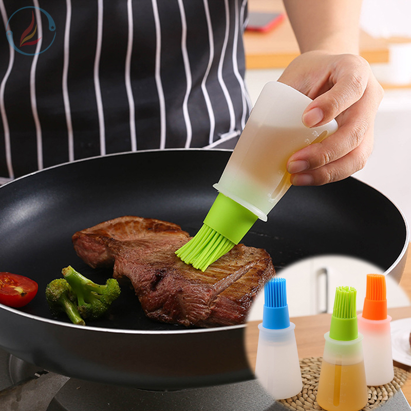 Kitchen Oil Bottle Brush Kitchen Tool Baking Tools nobrand Silicone Oil Brush Bottle High Temperature Barbecue Brush 