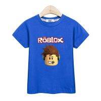 COD DDDGRYTRY เสื้อยืดผ้าฝ้าย ลาย ROBLOX สำหรับเด็กผู้ชาย เสื้อฤดูร้อนสำหรับเด็ก