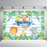 Photography Backdrop Wild Jungle Animals Birthday Kids Photo Background for Photo Studio Props Vinyl Fabric Photozone