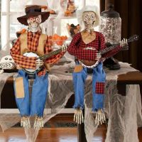 【YP】 2023 Banjo Scary Cowboy Statue Creepy Prop Ornament Gifts