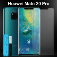 ฟิล์มกระจก หัวเว่ย เมท 20 โปร กาวยูวี เต็มจอแบบด้าน  For Huawei Mate 20 Pro UV Glue Set Matte Tempered Glass Screen (6.39)