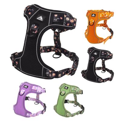 Dog Harness Traction Vest Bra Reflective Walking Adjustable Small Medium Large Safety Breathable Straps Pet Supplies Straps