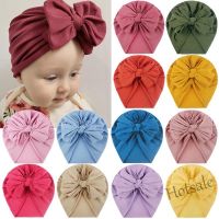 【hot sale】卐۩✢ C05 Baby Girl Plain Colour Headband soft Headwrap sprint kids hat Flower Bow Hairband Infant Turban Elastic Cap