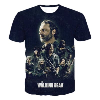 Walking Dead 3D Printing Popular T-shirt TV Series Mens and Womens Fashion O-Neck Short Sleeve T-shirt Harajuku Hip Hop T-shirt