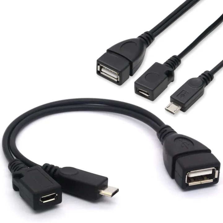 2022Micro USB Splitter Cable OTG Power Enhancer Cord USB A Female to ...