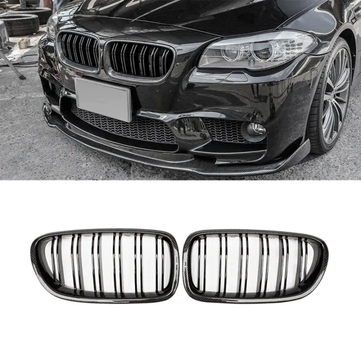 car-carbon-fiber-glossy-double-slats-front-kidney-grille-grill-for-bmw-5-series-f10-f11-m5-2010-2016