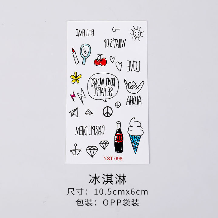 no-5-30-ชิ้น-tattoo-แทททูฮยอนอา-สติ๊กเกอร์tattoo-สติ๊กเกอร์-แทททู-sticker-tattoo-แทททูมินิมอล-แทททูฮยอนอา