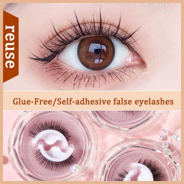 Selfadhesive fake eyelashes without glue reusable gentle and simple selfadhesive eyelashes