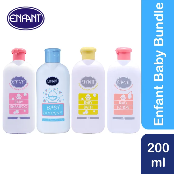 Enfant Baby Bath Bundle Set 200ml Shampoo, Lotion, Bath, Cologne