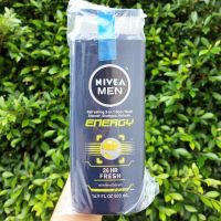 นีเวีย เจลอาบน้ำ + แชมพู สำหรับผู้ชาย Men Refreshing 3-in-1 Body Wash Shower Shampoo Energy 500 ml (Nivea®)