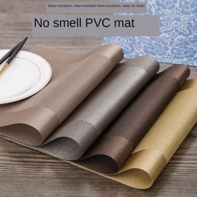 【YF】 PVC Washable Placemats for Dining Table Mat Non-slip Placemat Set In Kitchen Accessories Cup Coaster Wine Pad Coasters