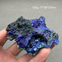 100 ธรรมชาติที่สวยงาม Azurite และ Malachite Symbiotic แร่ตัวอย่างคริสตัลหินและคริสตัลรักษาคริสตัล