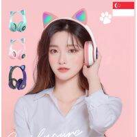 〖Undine earphone〗SG หูฟังบลูทูธไร้สาย,รับประกันนำแมวหูแมวน่ารักหูฟัง5.0ครอบหูสำหรับเล่นเกมพร้อมมีไมโครโฟนในตัว