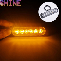 Shine 6LED Car Strobe Warning Light Grill ไฟกระพริบไฟฉุกเฉิน