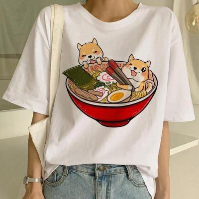 Shiba Inu T Shirt Funny Cute Animal Shirt Funny Graphic Korean Clothing Top Women Ulzzang T-shirt Female Tees Harajuku For Women