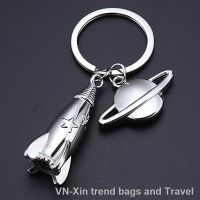 New Metal Rocket Keychain Men Dream Planet Spaceship Key Chain Space Travelling Car Keyring Best Gift Jewelry K4231