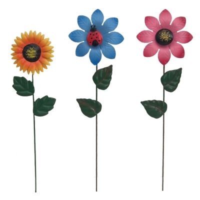 เหล็กดัดประดับดอกไม้งานฝีมือตกแต่งสวนสำหรับเป็นของขวัญตกแต่ง Rumput Halaman ในร่มและกลางแจ้งดอกไม้โลหะ