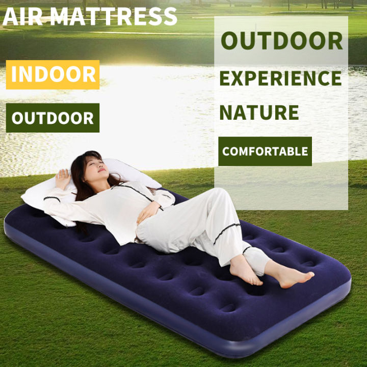 ที่นอนเป่าลม-ที่นอนเป่าลมหุ้มกำมะหยี่-airbed-ที่นอน-ที่นอนปิคนิค-เบาะรองนอน-เบาะลม-ที่นอน-ที่นอนสูบลม-ที่นอนพองลม-191x73x22-ซม