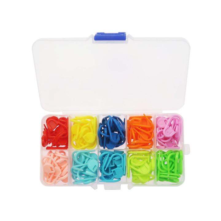 LazaraHome 150Pcs/box Plastic Knitting Stitch Counter Crochet Locking ...