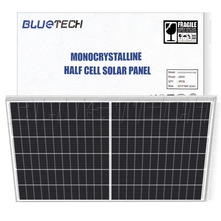 แผงโซล่าเซลล์-bluetech-mono-half-390w-144-cells-รุ่น-luma-mono144-half390w-โซล่าเซลล์-390วัตต์-แผงพลังงานแสงอาทิตย์-monocrystalline-solar-panel-390w-9bb-ประกันไฟออก-30ปี