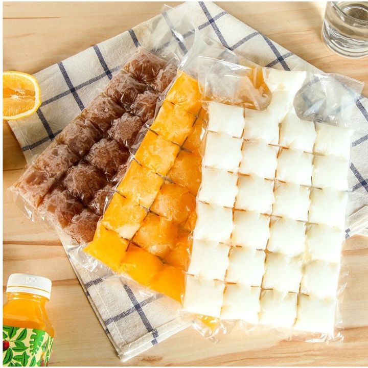 10pcs/pack Ice Cube Mold Disposable Self-Sealing Ice Cube Bags