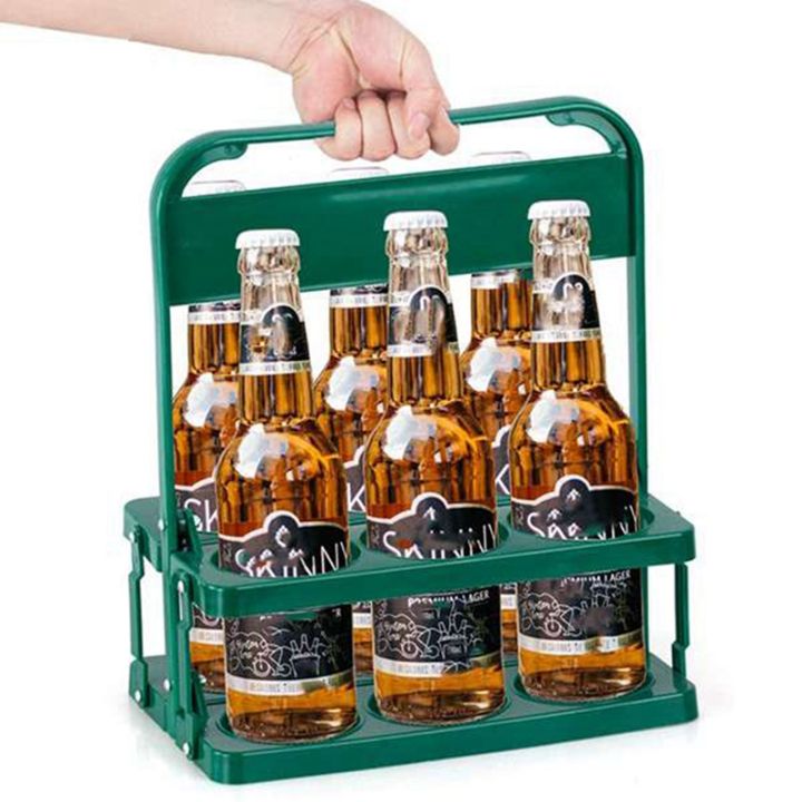 4x-6-holes-foldable-bottle-carrier-portable-bbq-party-beer-jar-holders-basket-for-kitchen-storage-and-organisation