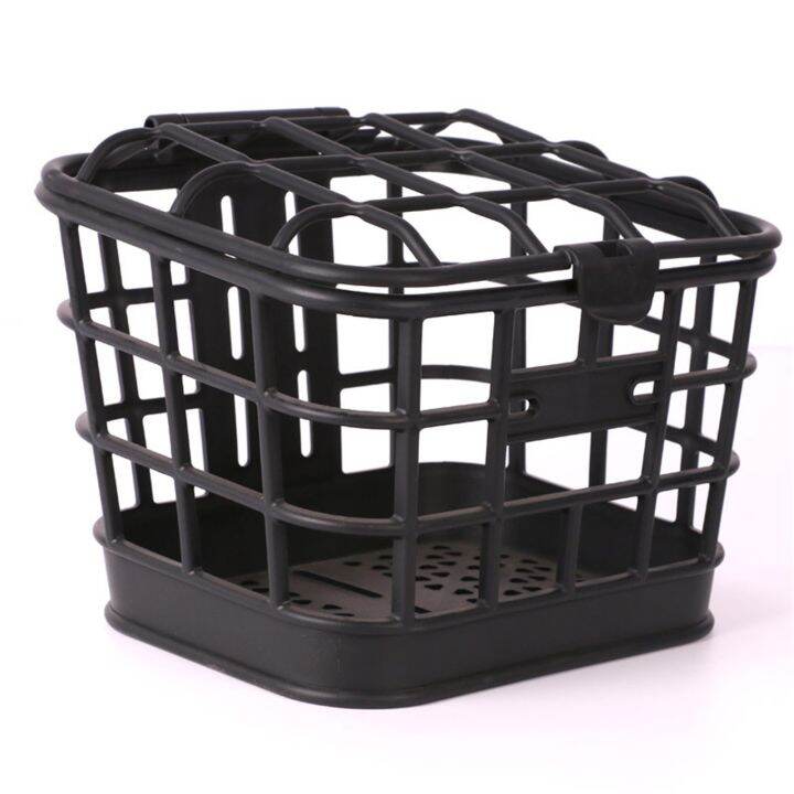Bike Front Basket Large Capacity Anti Extrusion Black PC