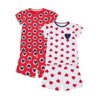 ชุดนอนเด็กผู้หญิง Mothercare cutie shortie pyjamas - 2 pack YD250