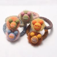 ❁♂ Cartoon Mouse Hair Ring Hair Circle Fur Ball Elastic Rubber Band Lady Children Accessories Lovely Girl Head Hair Rope Jewelry