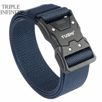 New Quick Release Pluggable Buckle Tactical Belt Wear-resistant Nylon Military Belt For Men Durable Male Jeans Waistband Hunting