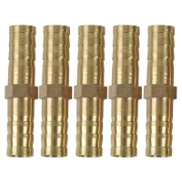 5pcs 8mm Inner Dia Air Gas Straight Hose Pipe Barb Coupler