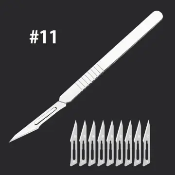 10pcs Carbon Steel Knife Handle Blade Kit Carving Knife Repair Tools Set  DIY Cutting PCB Repair Animal Scalpel Knife Hand Tool