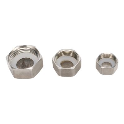 Stainless Steel 1/2 3/4 1 Female Thread End Plug with Rubber Seal Ring G1/2G3/4G1 BSP Thread Plumbing Pipe Fittings