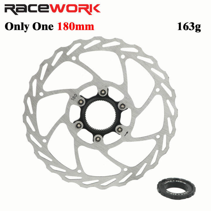 racework-mtb-ดิสก์เบรกโรเตอร์ศูนย์ล็อค140160180มิลลิเมตรจักรยานภูเขาถนนระบายความร้อนระบายความร้อนแผ่นกลวงดิสก์ศูนย์ล็อค