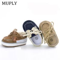 Brand Vintage PU Leather Baby Shoes Non-Slip Newborn Infant T-tied First Walkers Baby Boy Girls Toddler Lace-UP Soft Sole Shoes