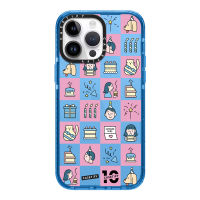 《KIKI》*With packaging* Original glitter CASE.TIFY Cute Phone Case for iphone 14 14pro 14promax 11 12 12ProMax 13promax 13 case High-end shockproof hard case Chessboard grid graffiti pattern Official New Design Luxury Style Blue