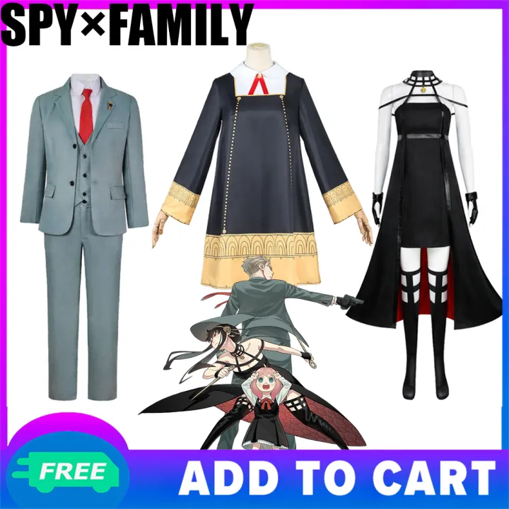 Anime SPY×FAMILY Cosplay Costume Yor Forger Anya Forger Loid Forger  Twilight Costumes Set Dress Wig Uniform 3 Styles Party Outfit for Men Women  | Lazada PH