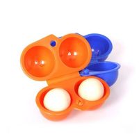 Wholesale outdoor egg box equipment picnic portable plastic 2 compartments packaging small tray 45g golf