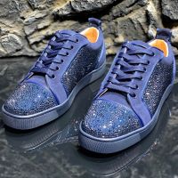 2023 spring new European and American big-name fashion trend cl rhinestone red-soled mens shoes a must-have item for hair stylists shoes