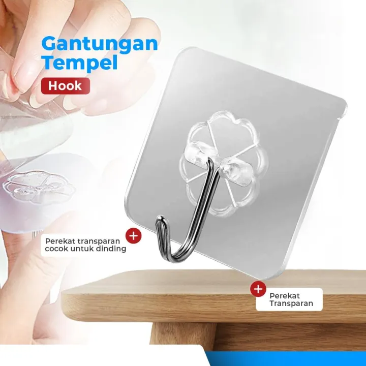 Gantungan Tempel Kuat Multifungsi Hook Dinding Tembok Super Kuat Gantungan Baju Tas Kunci